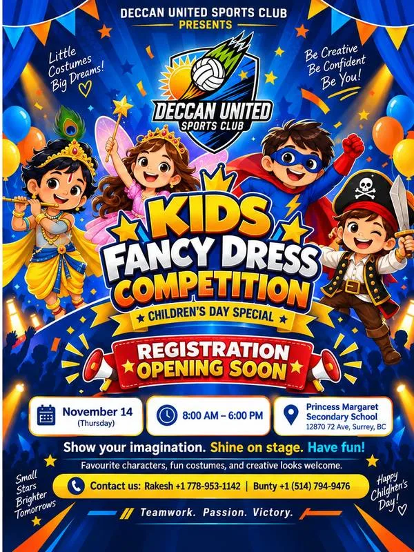 Kids Fancy Dress Competition flyer